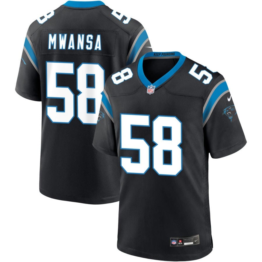 Mapalo Mwansa Carolina Panthers 2025 Game Jersey - Black
