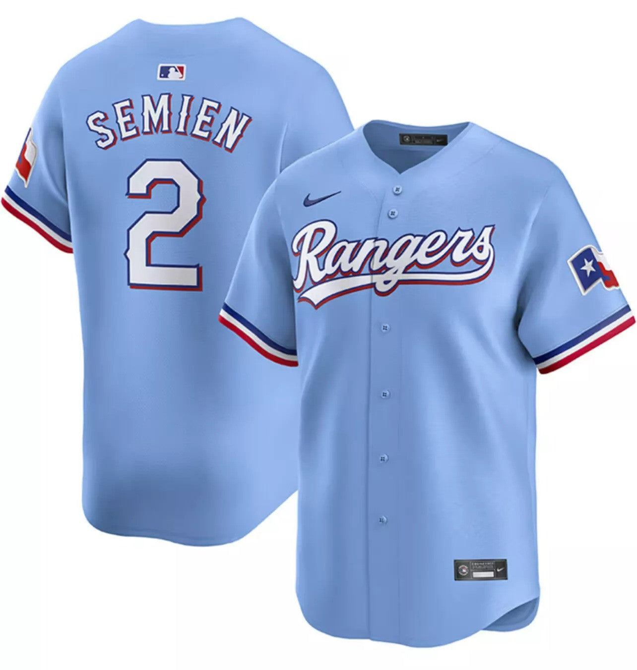 Marcus Semien Texas Rangers 2025 Alternate Limited Jersey - Light Blue