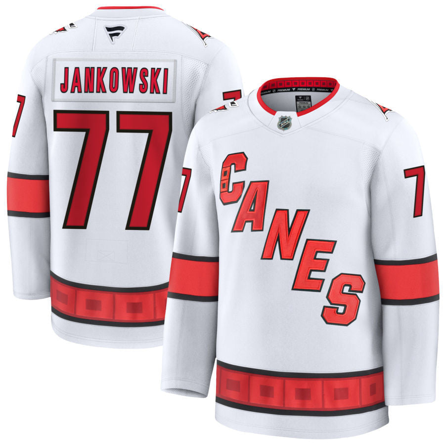 Mark Jankowski Carolina Hurricanes 2025 Away Jersey - White 1 Mark Jankowski Carolina Hurricanes 2025 Away Jersey - White