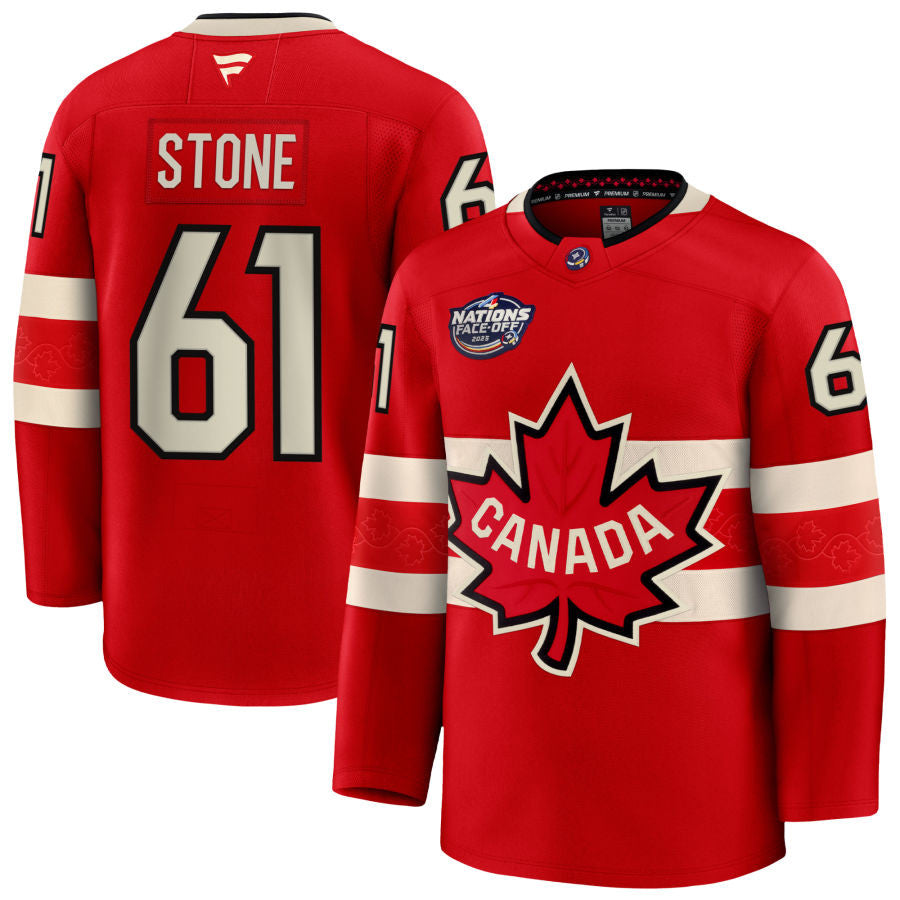 Mark Stone Canada 2025 4 Nations Face-Off Premium Red Jersey