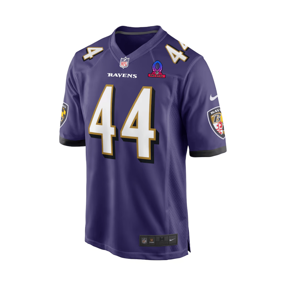 Marlon Humphrey Baltimore Ravens 2025 Pro Bowl Patch Game Men Jersey - Purple - Image 2