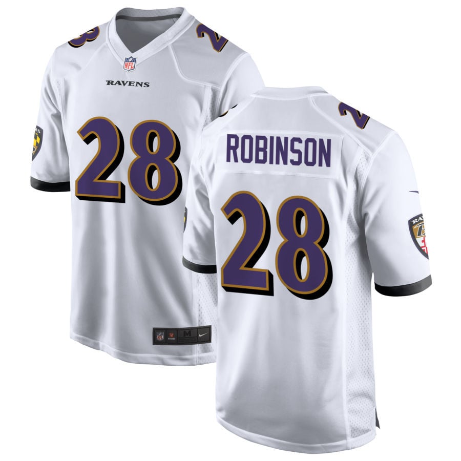 Marquise Robinson Baltimore Ravens 2025 Game Jersey - White
