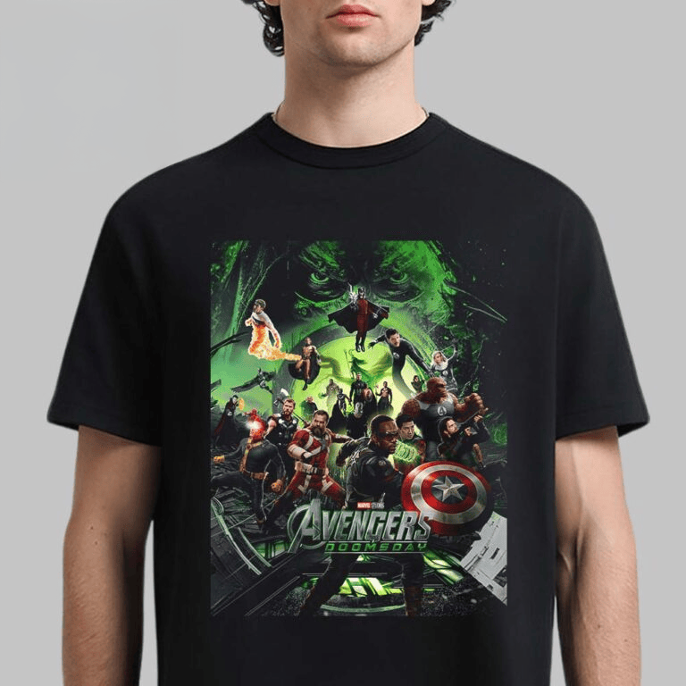 Marvel Avengers Doomsday Teaser Poster T-Shirt Black Marvel Avengers Merch Gifts For Friends