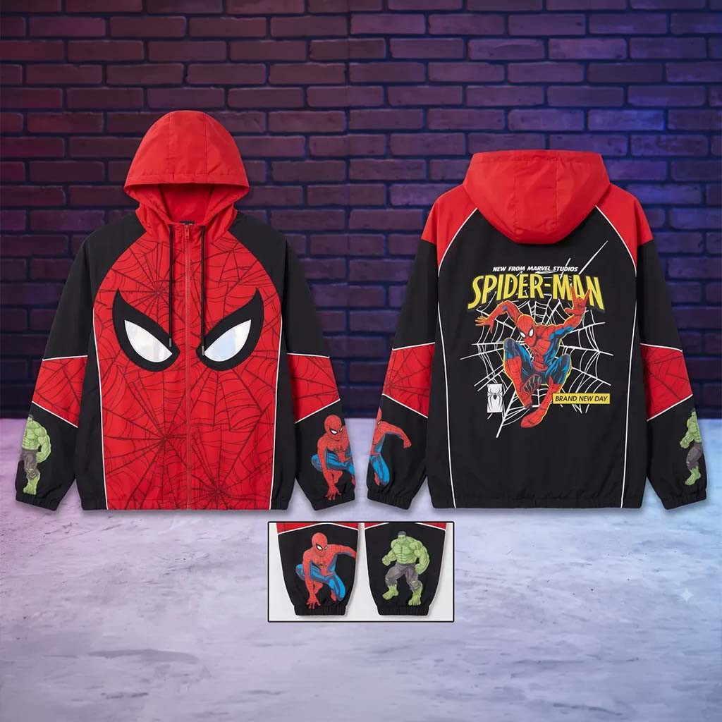Marvel Spider-Man Brand New Day 2026 Graphic Zip Hoodie With Hulk Spider-Man Merch Son Gifts