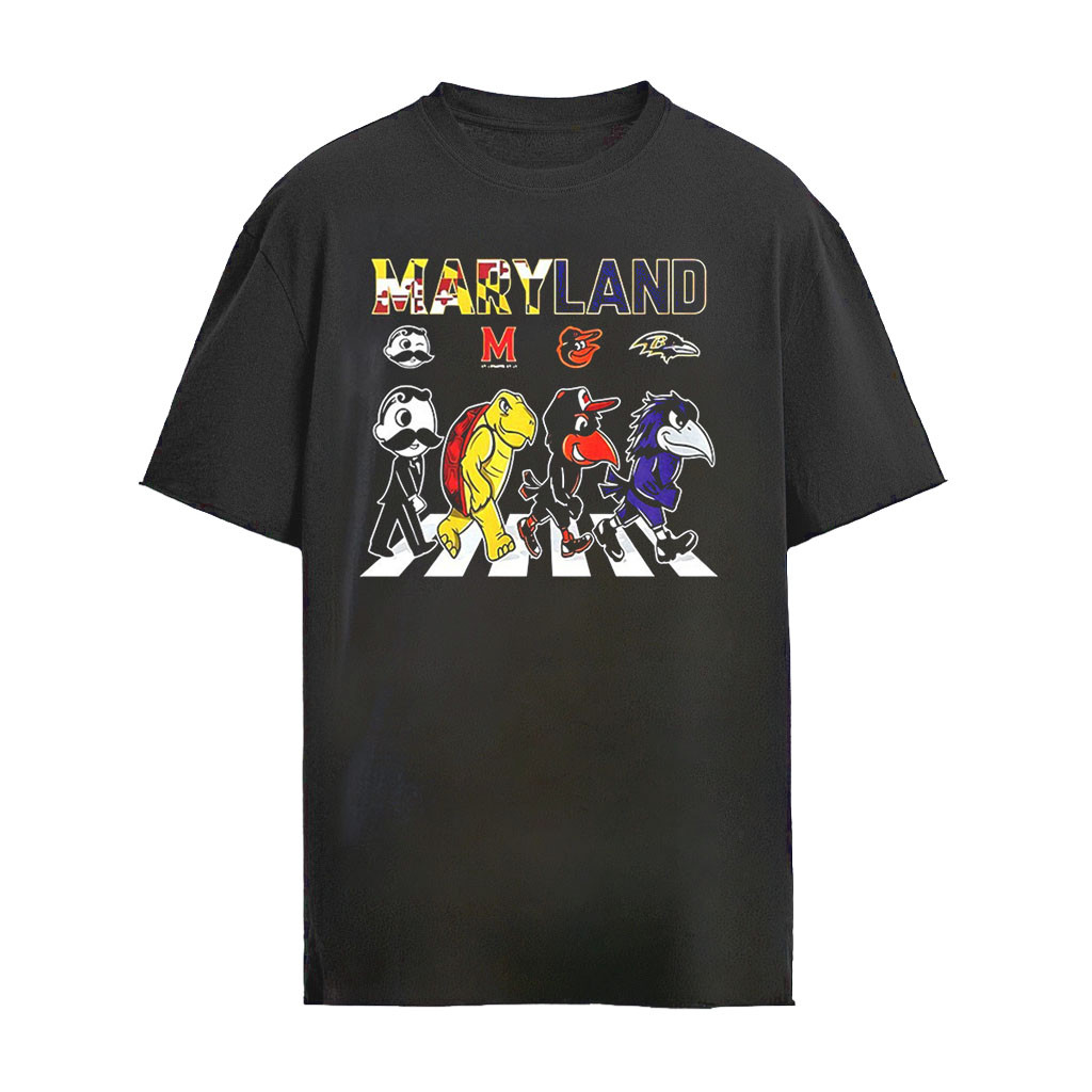 Maryland sports mascots abbey road shirt