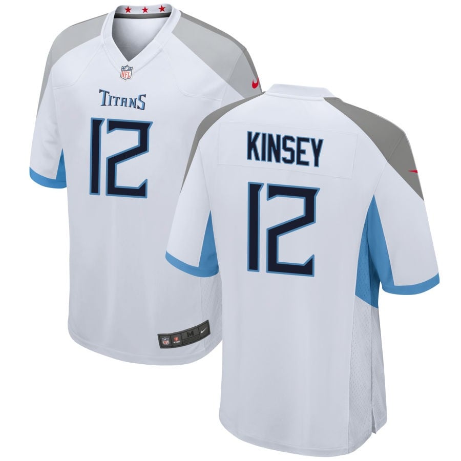Mason Kinsey Tennessee Titans 2025 Game Jersey - White