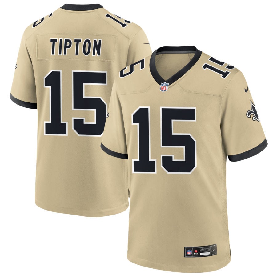Mason Tipton New Orleans Saints 2025 Gameday Golds Alternate Game Jersey - Gold