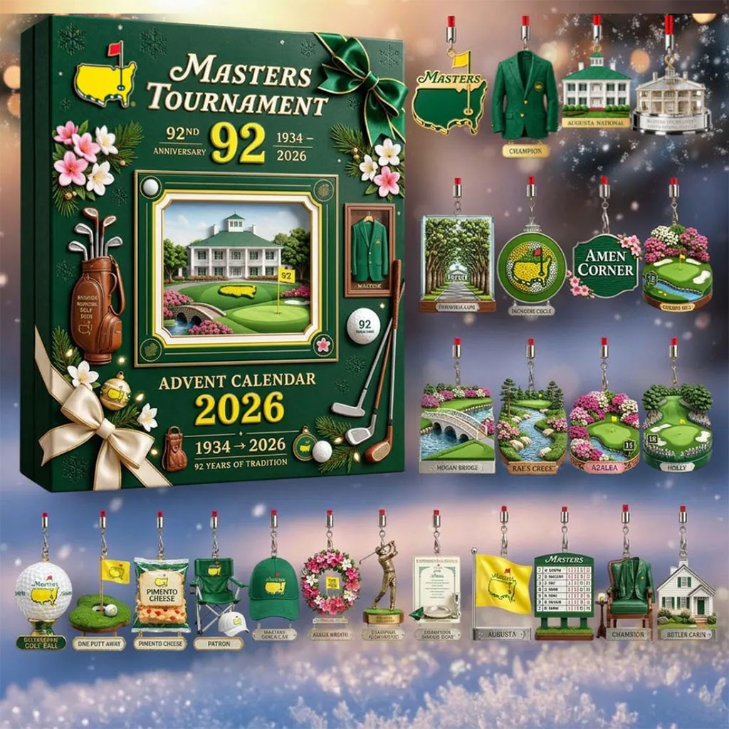 Masters Tournament 92nd Anniversary Advent Calendar Christmas Ornaments Gift For Golfers