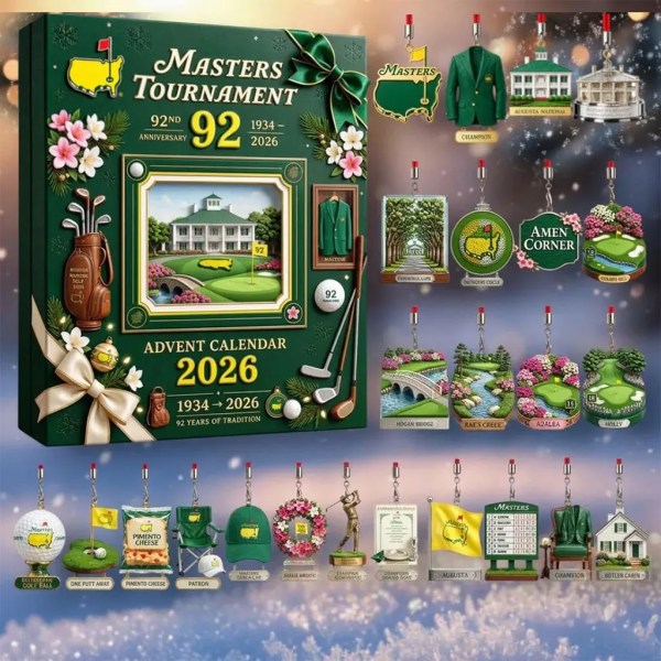 Masters Tournament 92nd Anniversary Advent Calendar Christmas Ornaments Gift For Golfers - Image 2