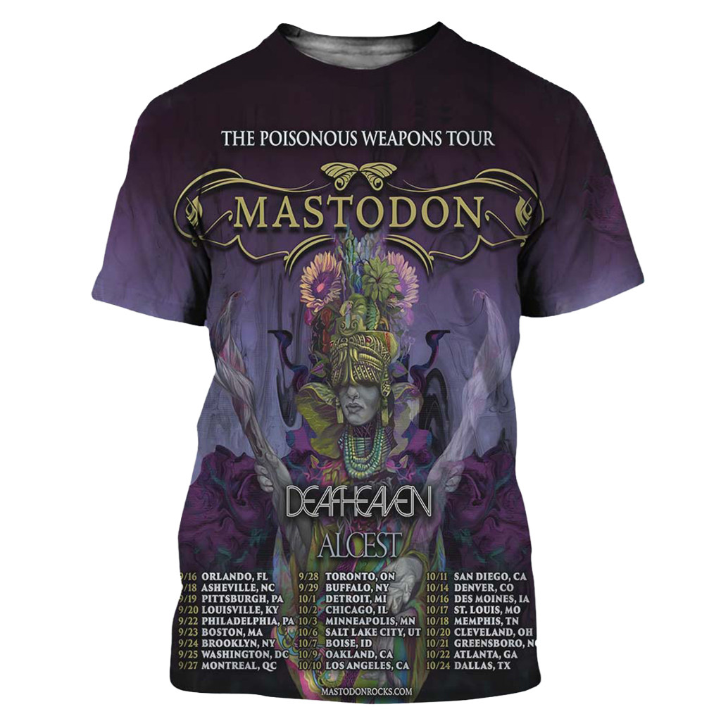 Mastodon The Poisonous Weapons Tour 2026 North America Schedule Shirt Father's Day Gifts