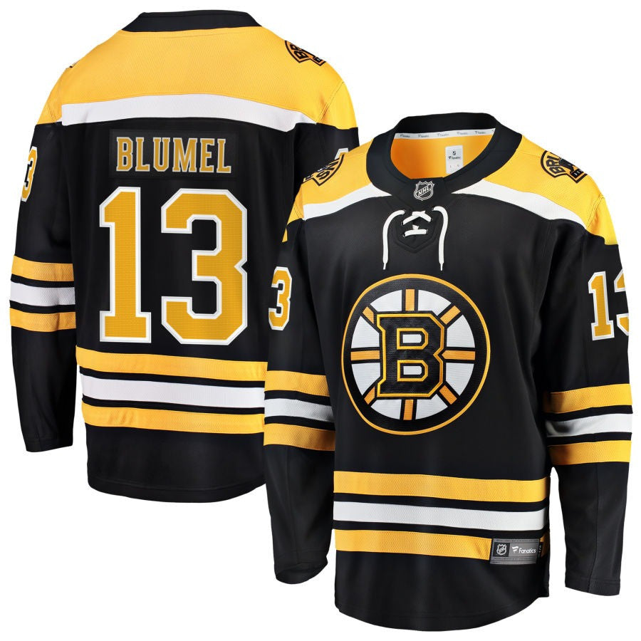 Matej Blumel Boston Bruins 2025 Home Breakaway Jersey - Black 1 Matej Blumel Boston Bruins 2025 Home Breakaway Jersey - Black