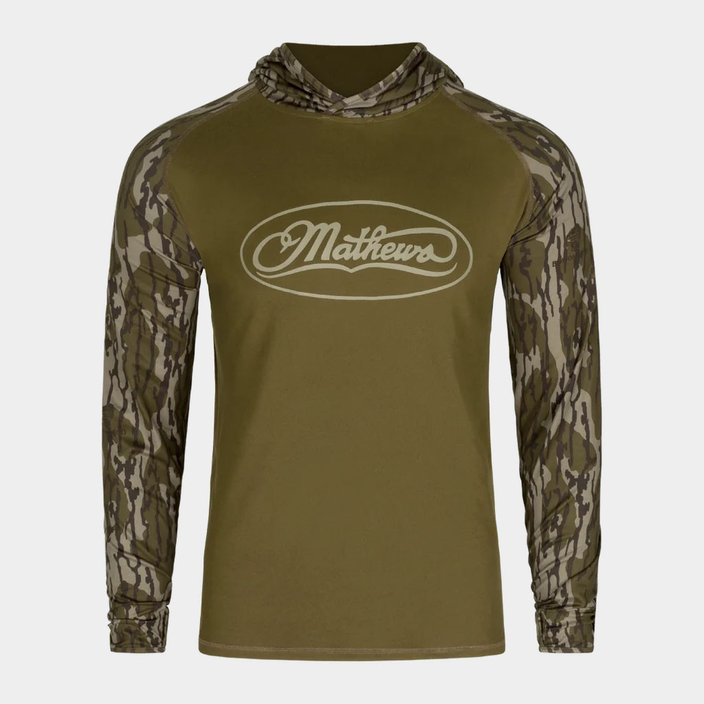 Mathews Archery Merch 2026 Sun Hoodie Mossy Oak Bottomland Camo Apparel Brother Gifts