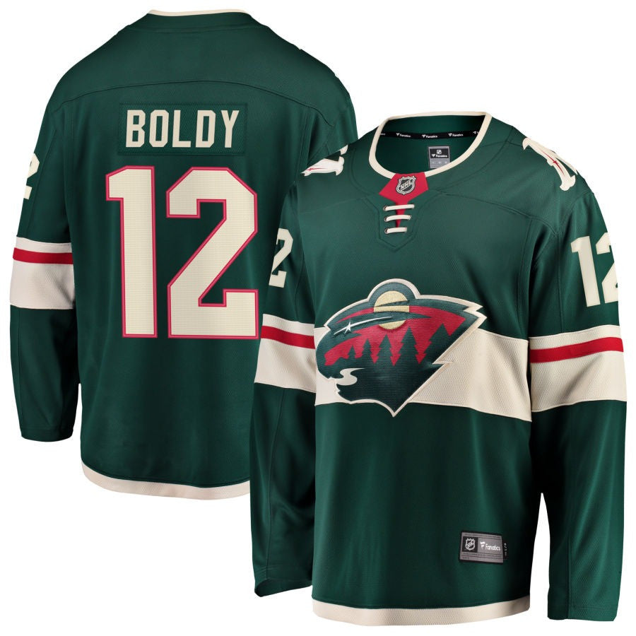 Matt Boldy Minnesota Wild 2025 Home Jersey - Green 1 Matt Boldy Minnesota Wild 2025 Home Jersey - Green