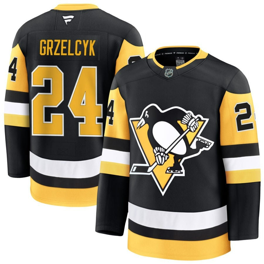 Matt Grzelcyk Pittsburgh Penguins 2025 Home Premium Black Jersey 1 Matt Grzelcyk Pittsburgh Penguins 2025 Home Premium Black Jersey