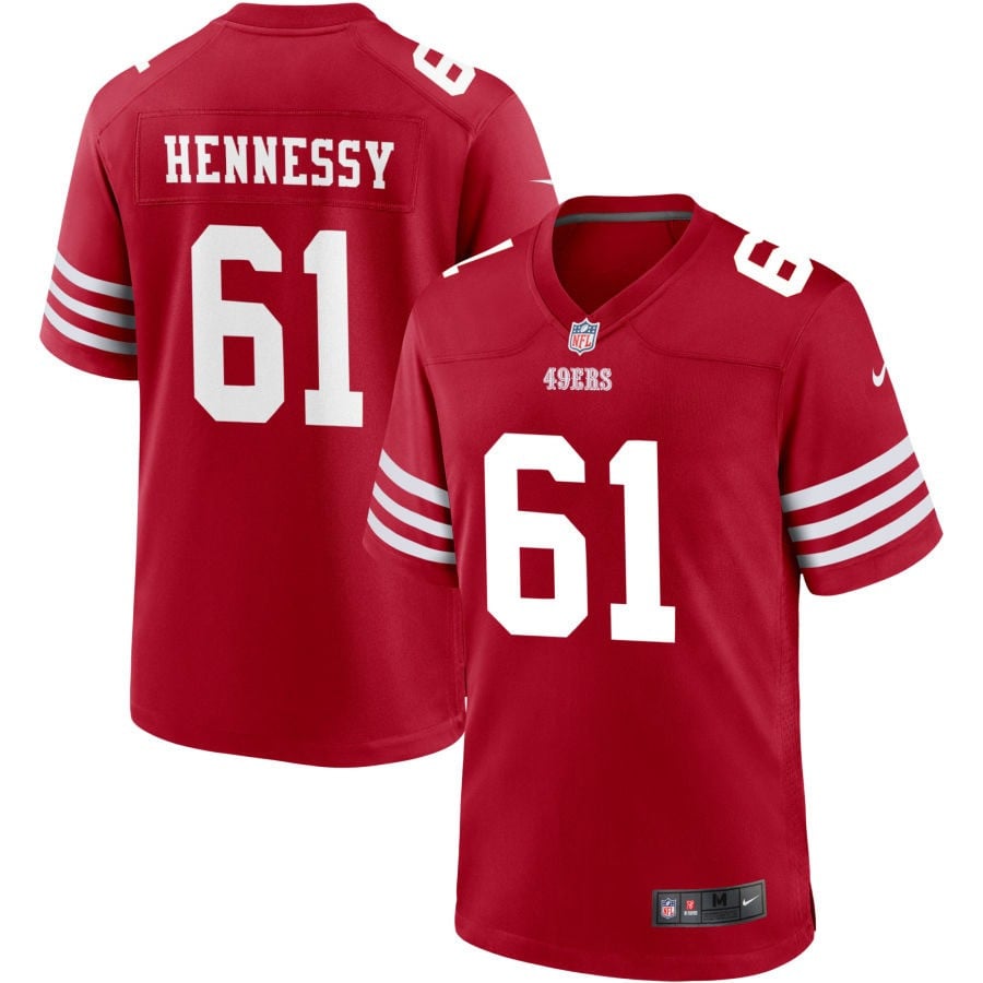 Matt Hennessy San Francisco 49ers 2025 Jersey - Scarlet