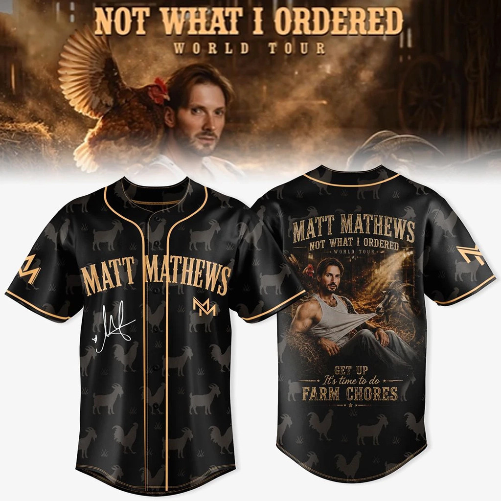 Matt Mathews Not What I Ordered Tour Jersey 2026 Matt Mathews Merch Present For Music Lovers