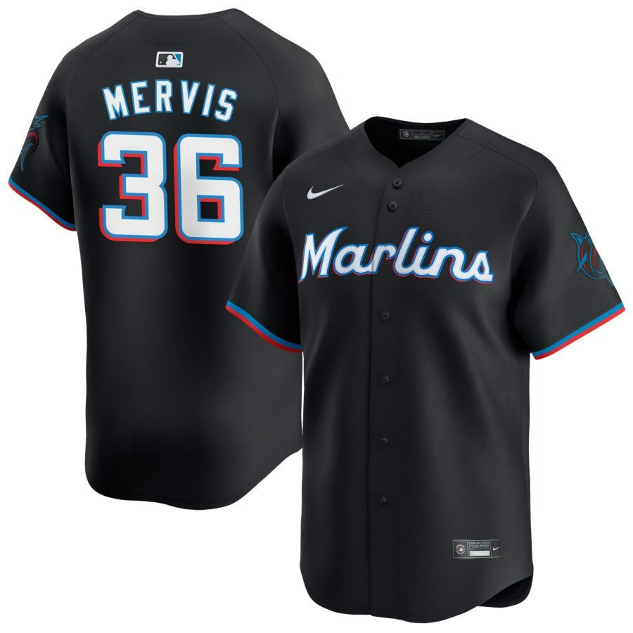 Matt Mervis Miami Marlins 2025 Alternate Limited Jersey ï¿½ï¿½ï¿½ Black