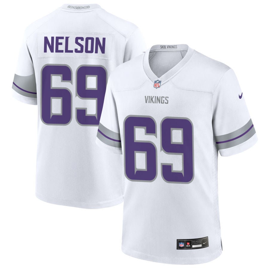 Matt Nelson Minnesota Vikings 2025 Alternate Game Jersey - White