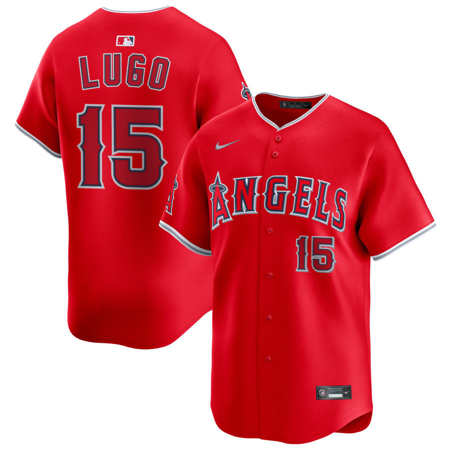 Matthew Lugo Los Angeles Angels 2025 Alternate Limited Jersey - Red