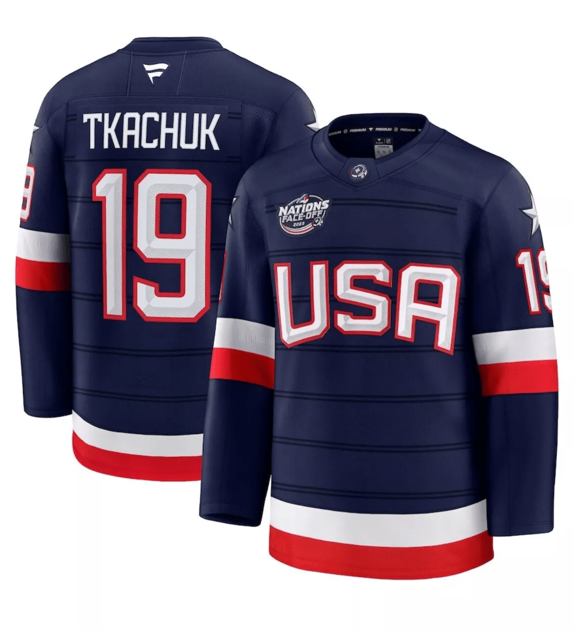 Matthew Tkachuk USA 2025 4 Nations Face-Off Stitched Navy Jersey