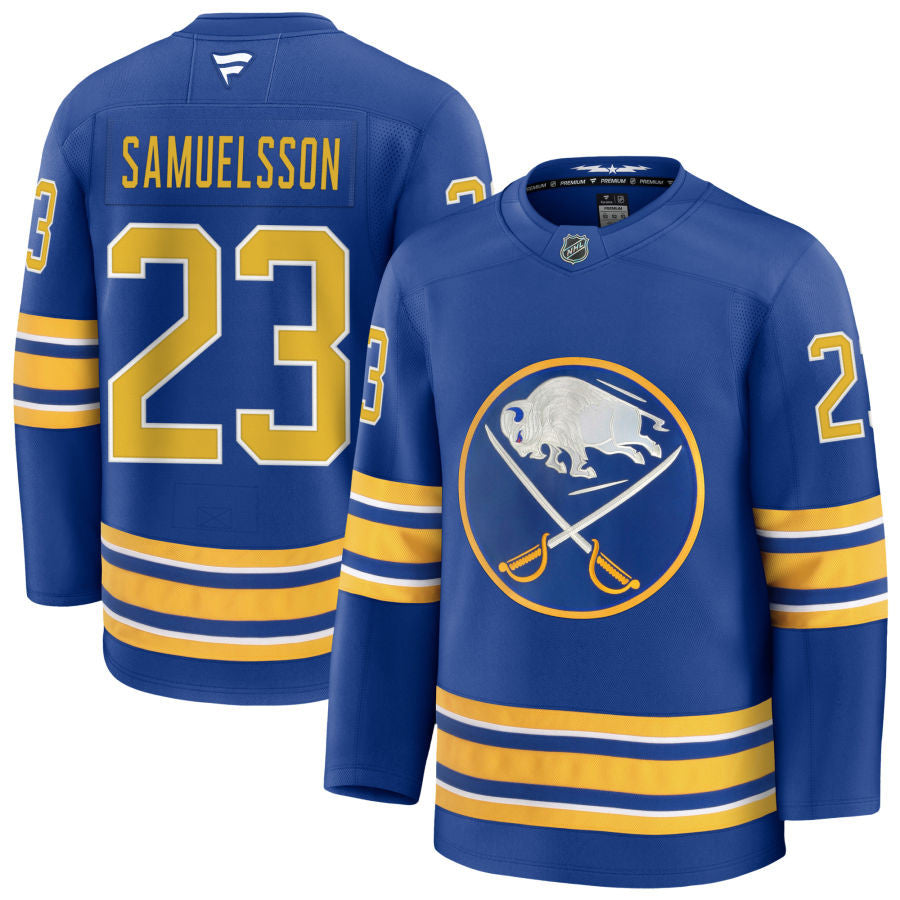 Mattias Samuelsson Buffalo Sabres 2025 Home Jersey - Royal 1 Mattias Samuelsson Buffalo Sabres 2025 Home Jersey - Royal