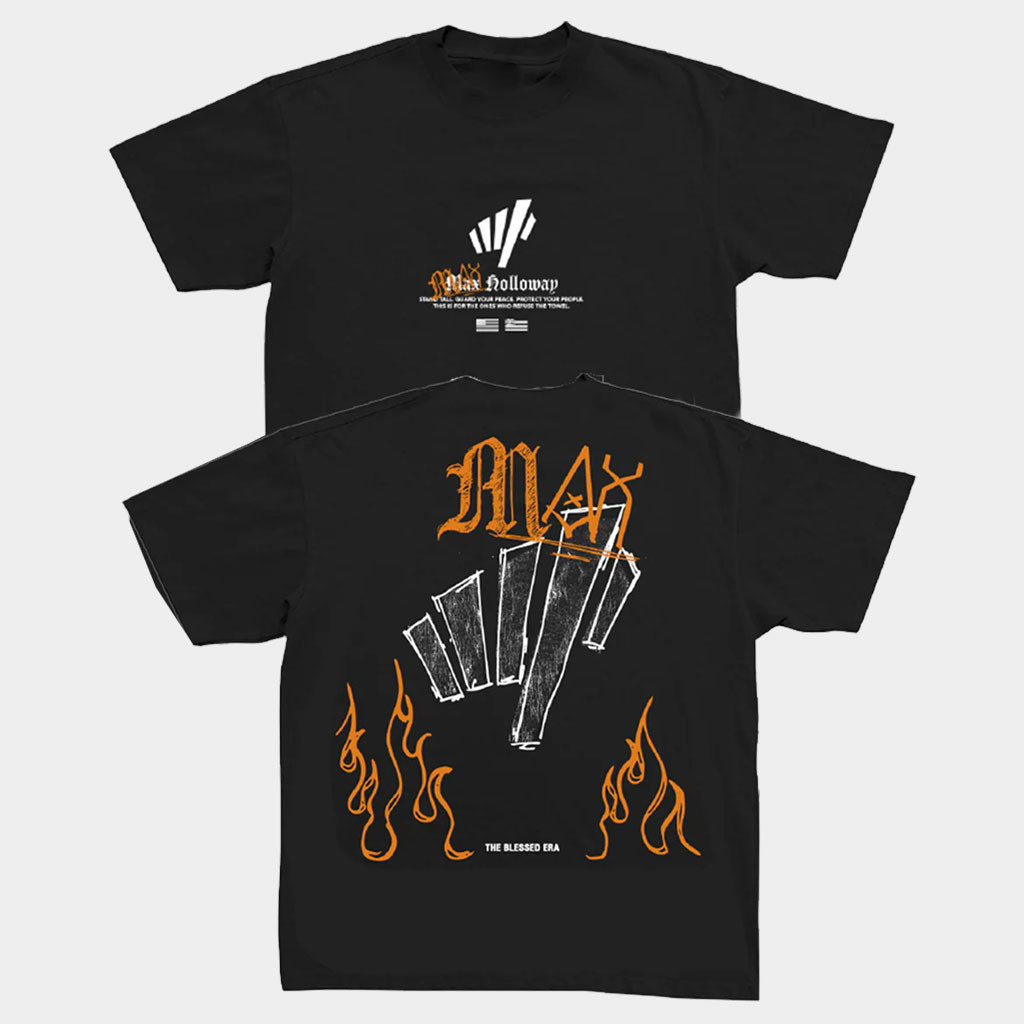 Max Holloway Merch 2026 Blessed Sketch T-Shirt Max Holloway UFC 329 Shirt Gift For Fans