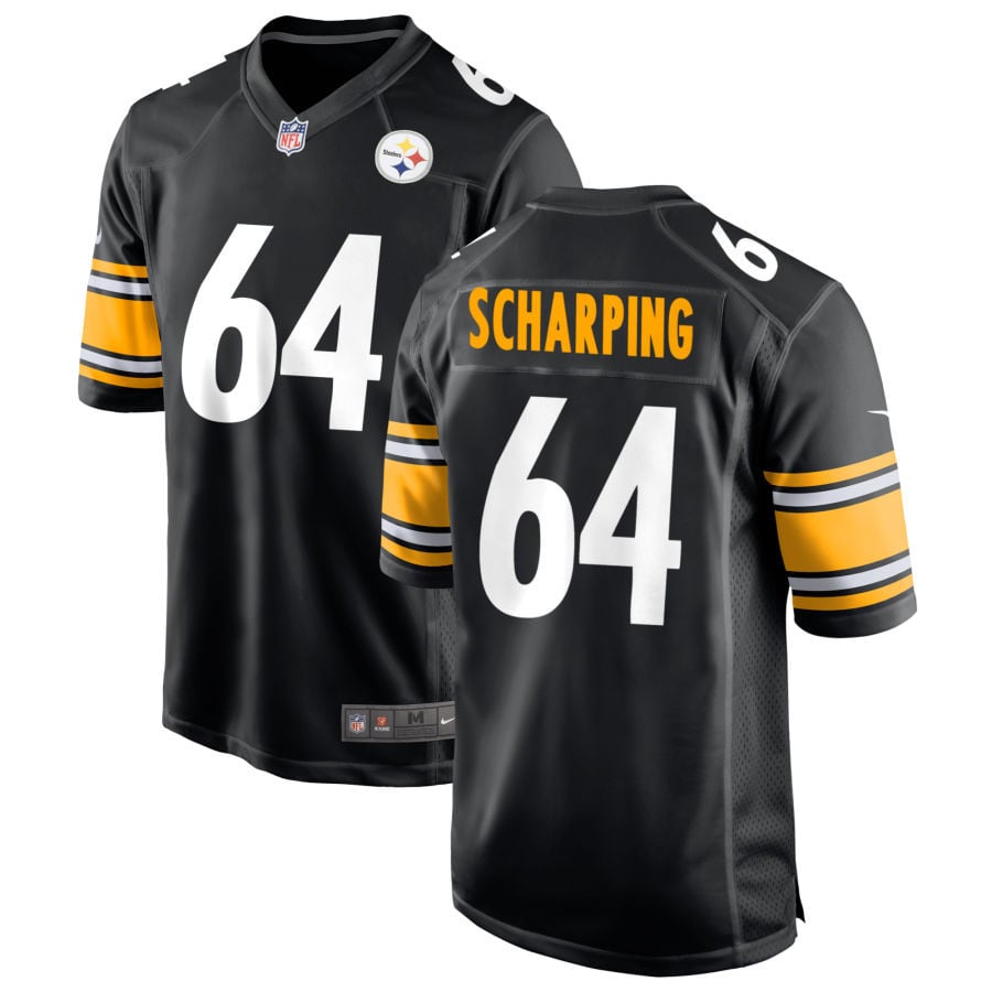 Max Scharping Pittsburgh Steelers 2025 Game Jersey - Black