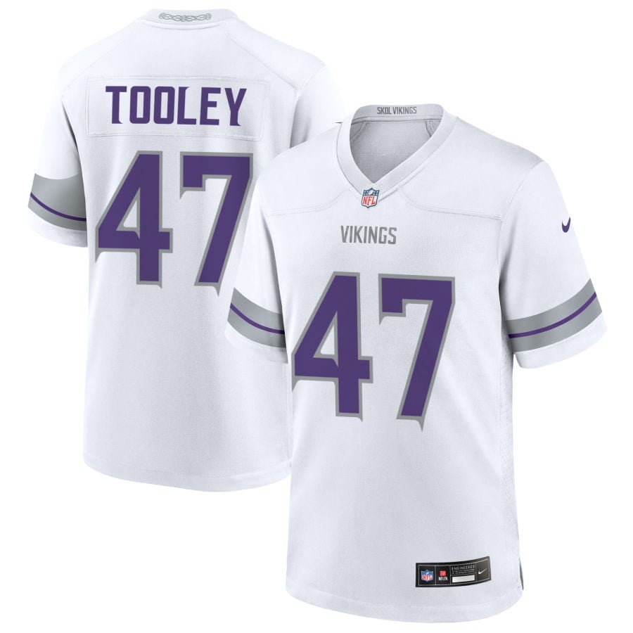 Max Tooley Minnesota Vikings 2025 Alternate Game Jersey - White