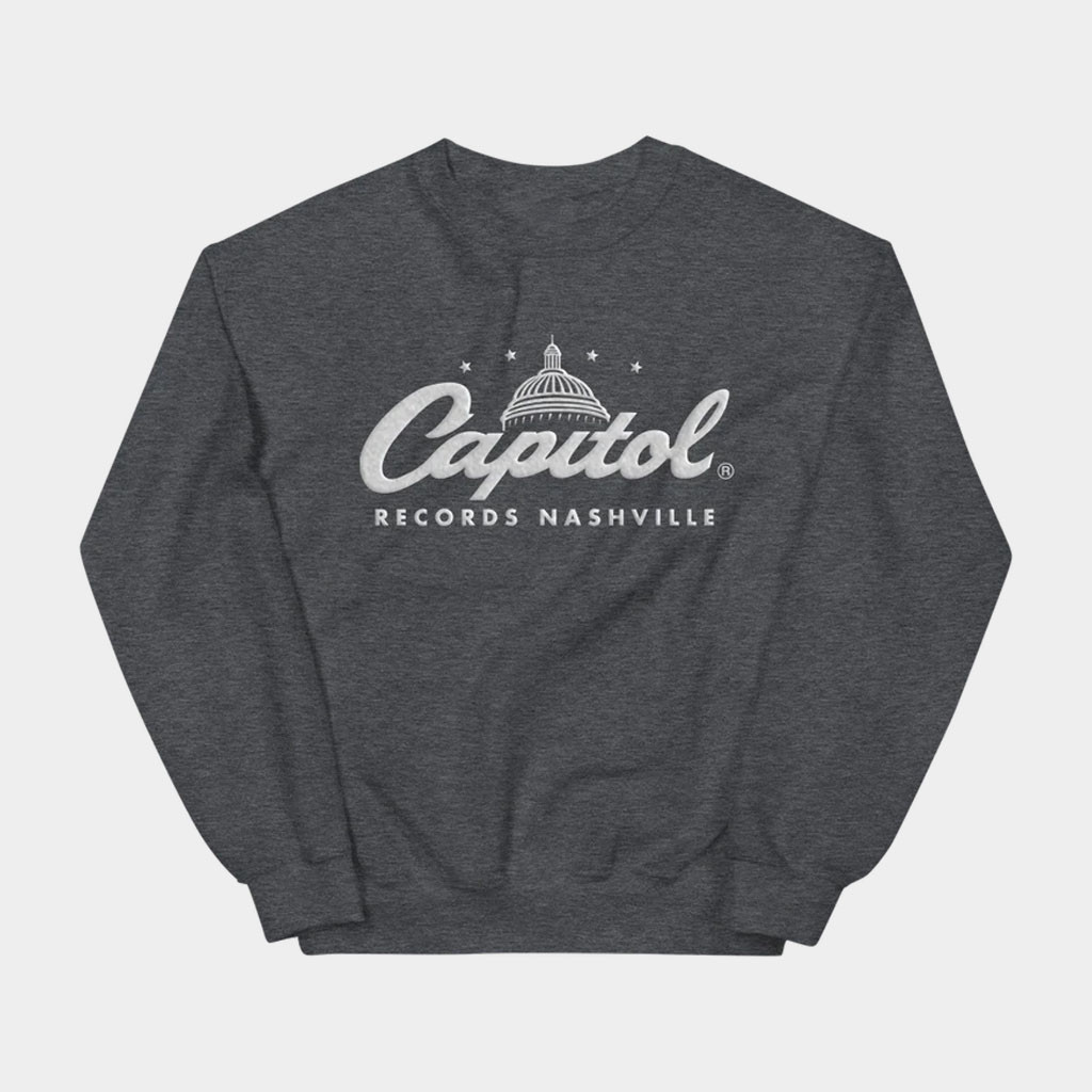 MCA Merch 2026 Capitol Records Nashville Distressed Logo Crewneck Sweatshirt Gift For Music Fan