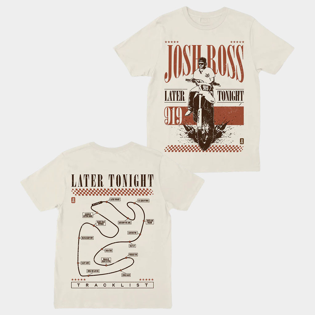 MCA Merch 2026 Josh Ross Later Tonight Album Tracklist T-Shirt Josh Ross Merch Music Fan Gifts