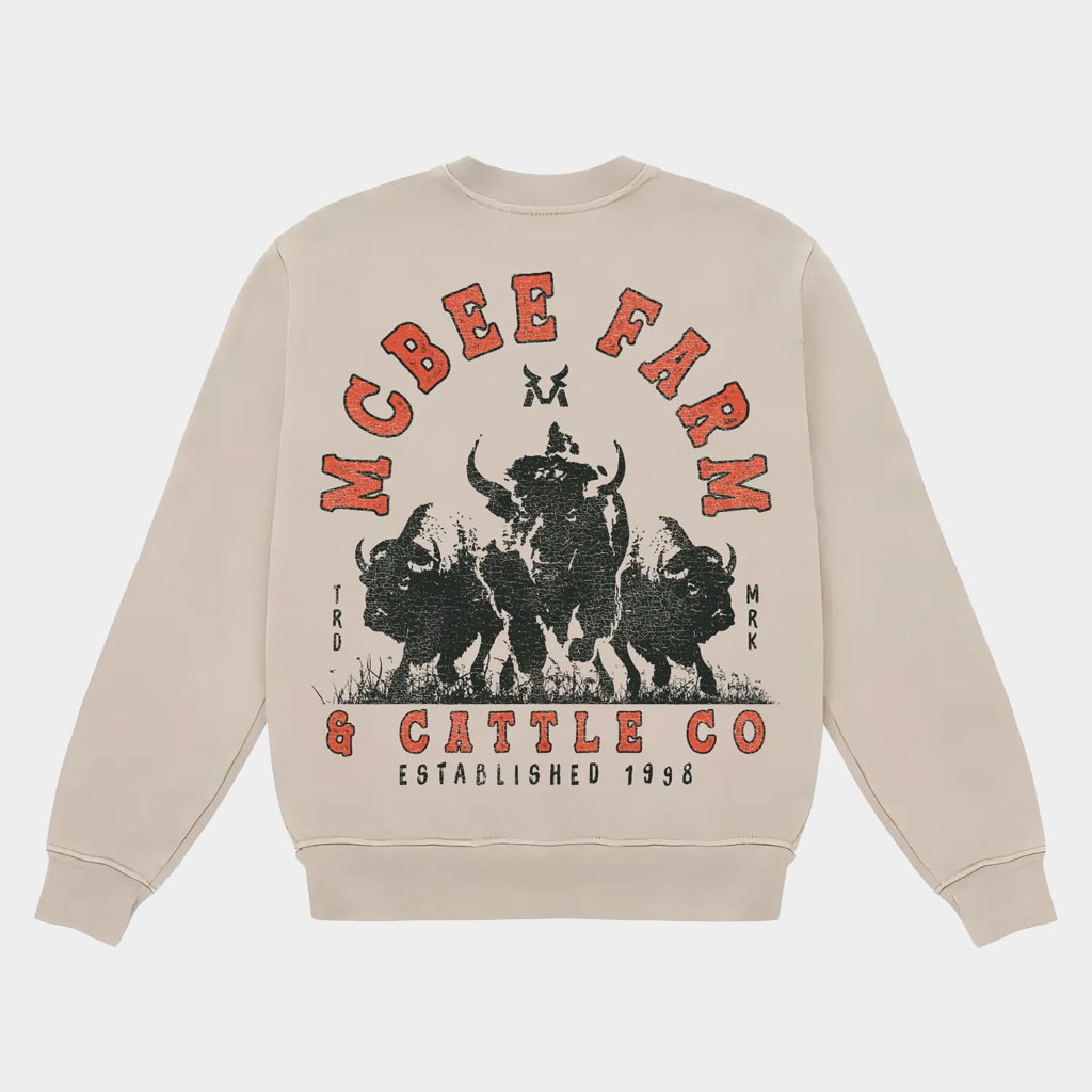 MCBEE Farms Merch 2026 Stampede Crewneck MCBEE Farm And Cattle Co Established 1998 Sweatshirt