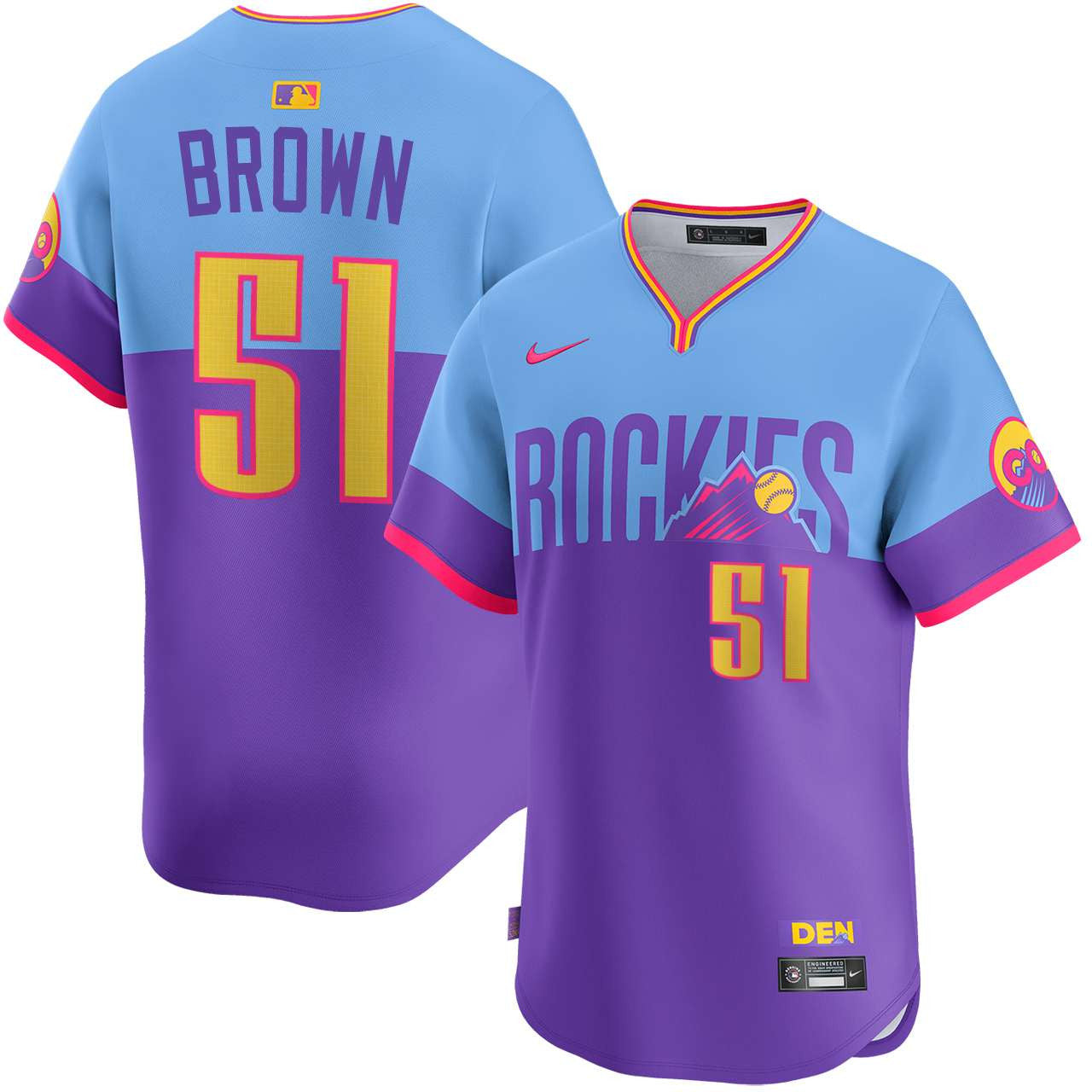 McCade Brown Colorado Rockies City Connect Limited Jersey - Purple