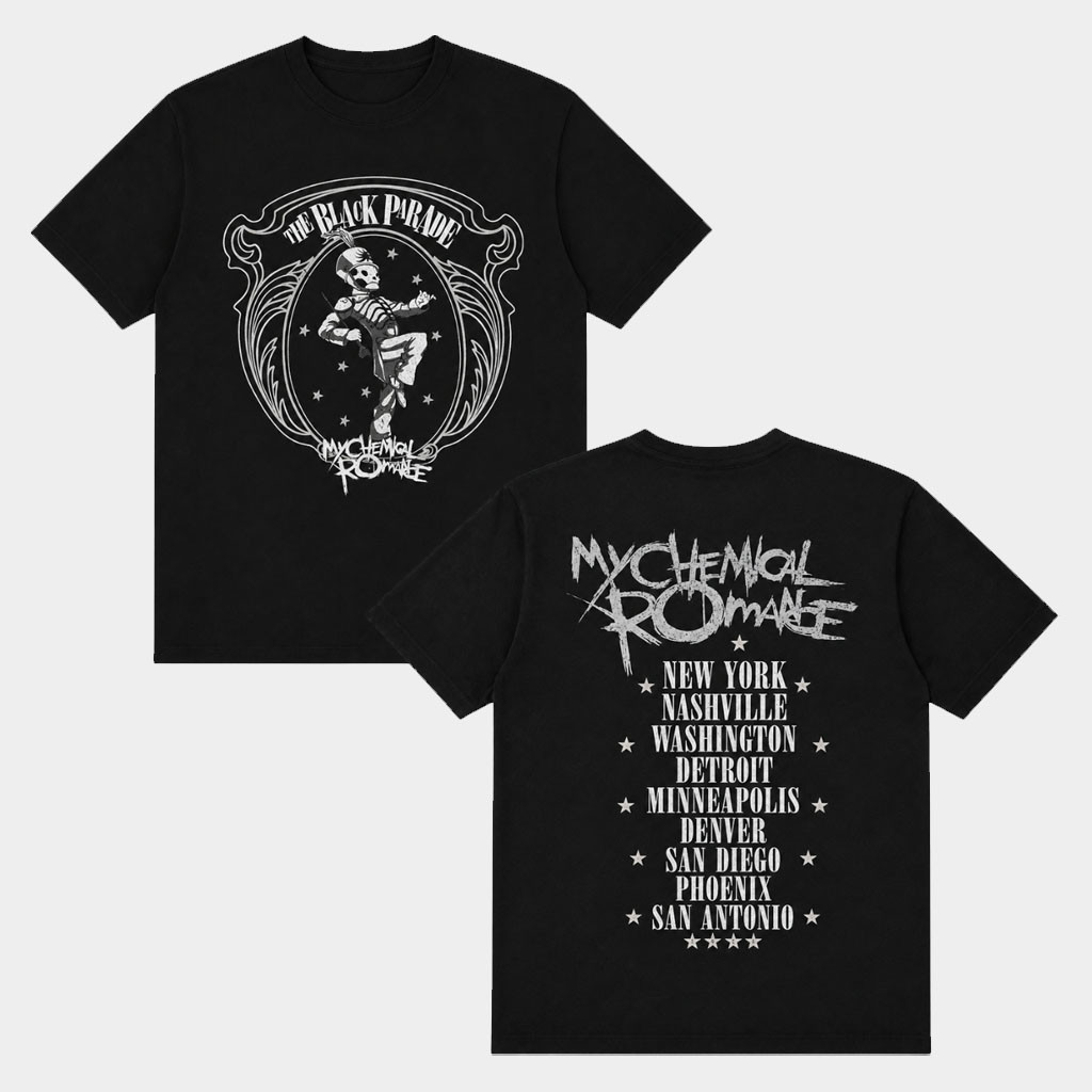 MCR Merch 2026 My Chemical Romance The Black Parade Tour T-Shirt MCR Concert Merch Fan Gifts
