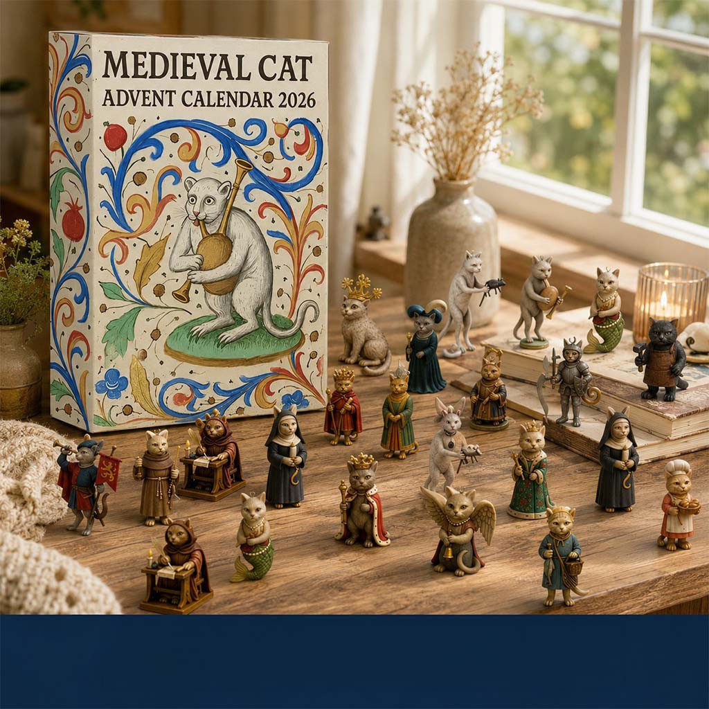 Medieval Cat Advent Calendar Countdown Surprise Box Gift Ideas For Friends