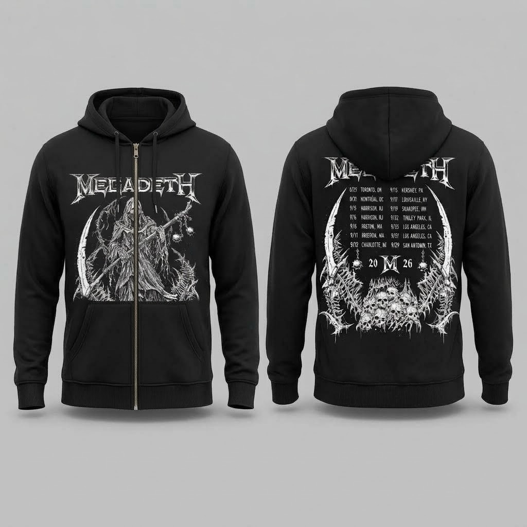 Megadeth North American 2026 Tour Vic The Reaper T-Shirt Megadeth Merch Fans Gifts - Image 3