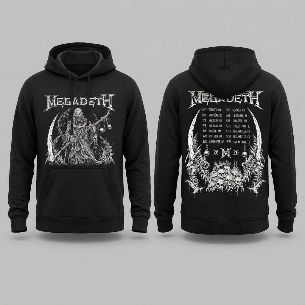Megadeth North American 2026 Tour Vic The Reaper T-Shirt Megadeth Merch Fans Gifts - Image 2