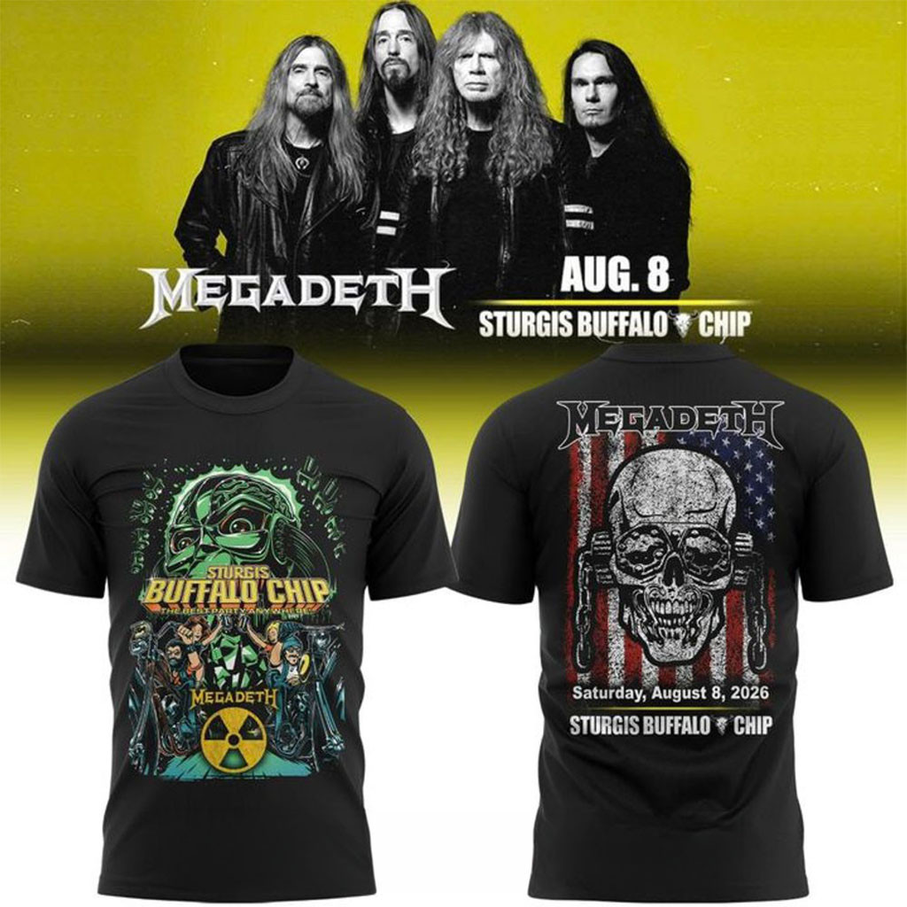 Megadeth Tour August 8 2026 Sturgis Buffalo Chip Special Shirt Megadeth Merch Music Lover Gifts