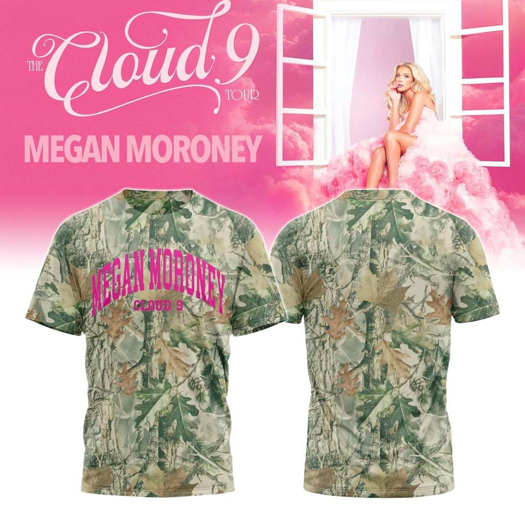 Megan Moroney Merch The Cloud 9 Tour 2026 Pink Graphic Camo T-Shirt Gifts For Music Lovers