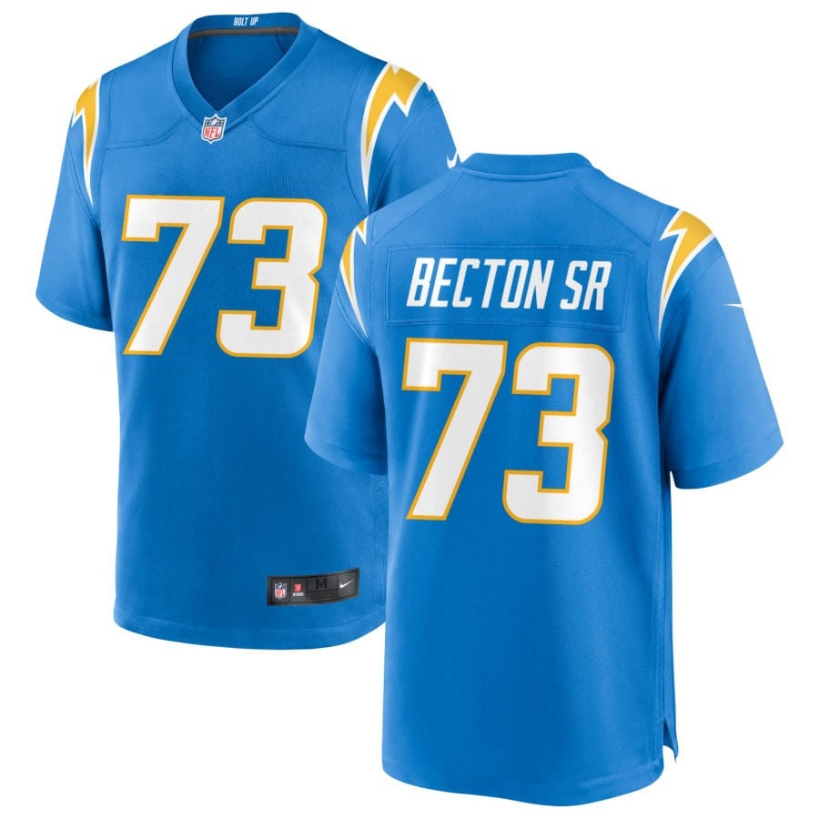 Mekhi Becton Sr Los Angeles Chargers 2025 Game Jersey - Powder Blue