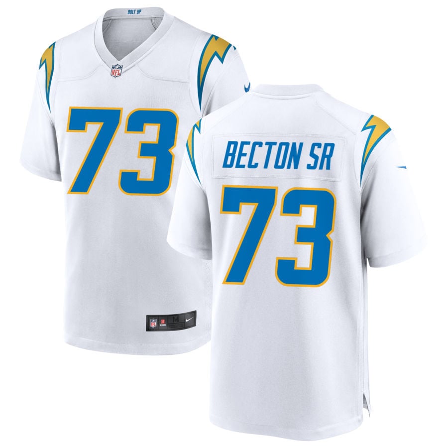 Mekhi Becton Sr Los Angeles Chargers 2025 Game Jersey - White