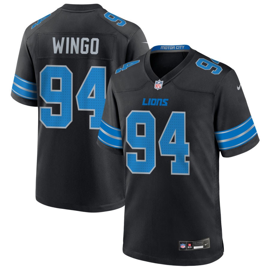 Mekhi Wingo Detroit Lions 2025 Alternate Game Jersey - Black
