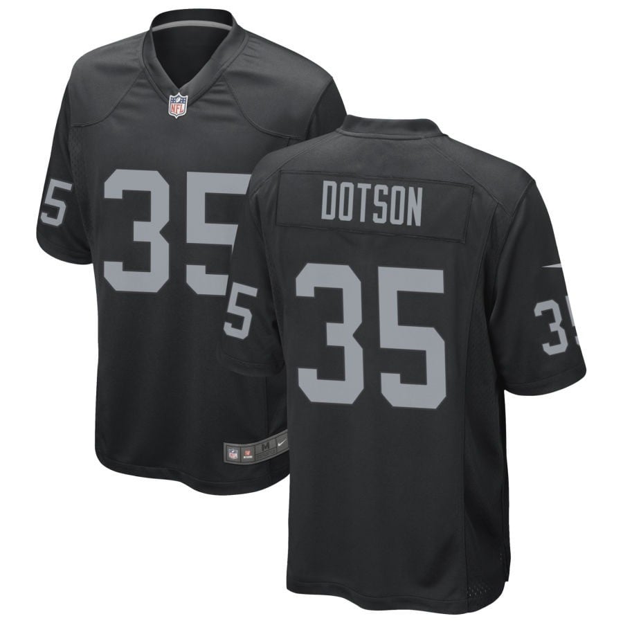 Mello Dotson Las Vegas Raiders 2025 Game Jersey - Black
