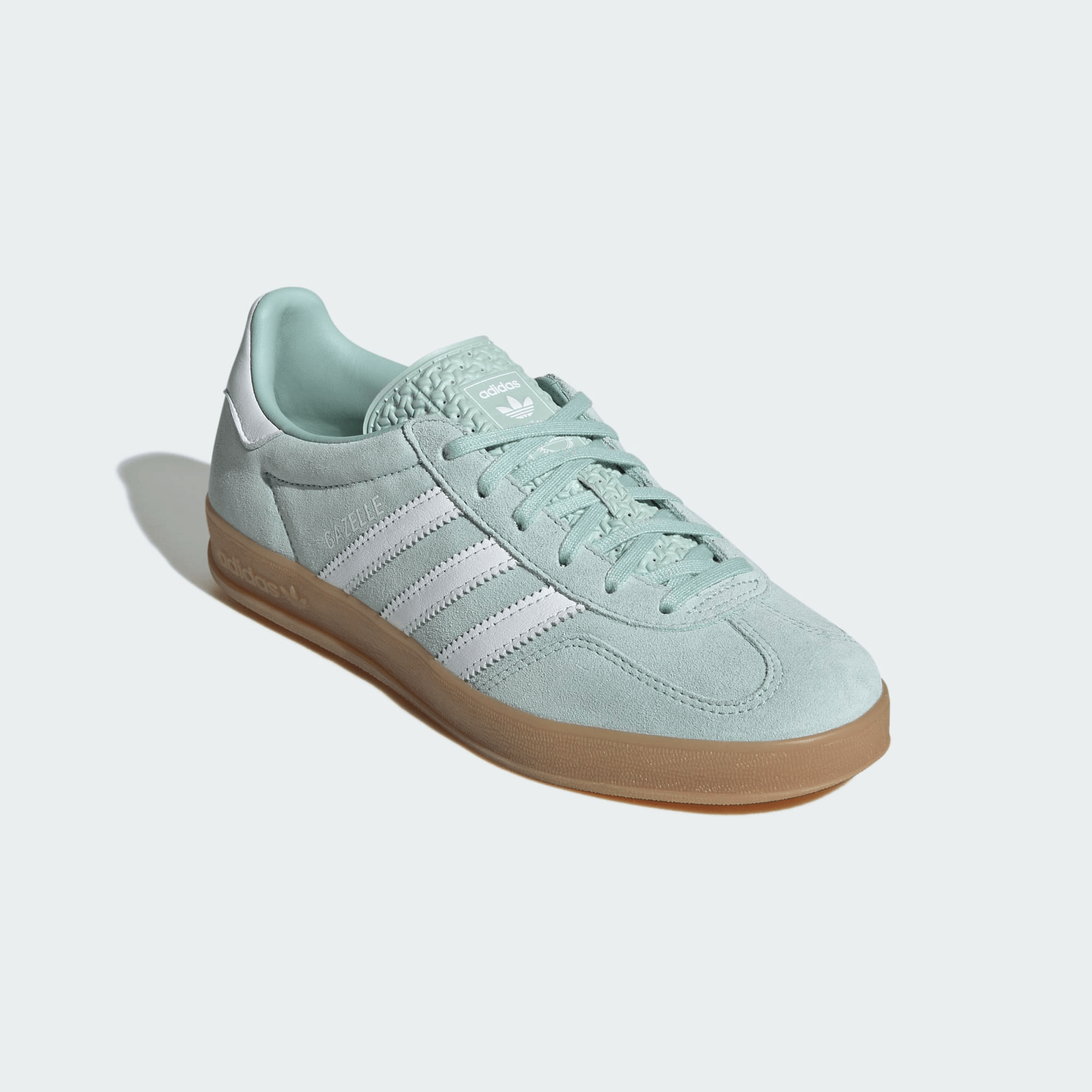 Men's Adidas Gazelle Indoor Ash Green Shoes - Image 6