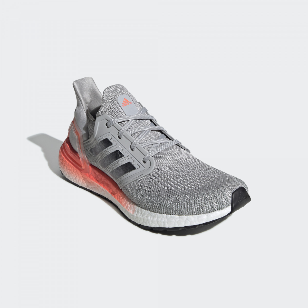 Men's Adidas Ultra Boost 2.0 Grey Two Signal Coral Shoes - Image 2