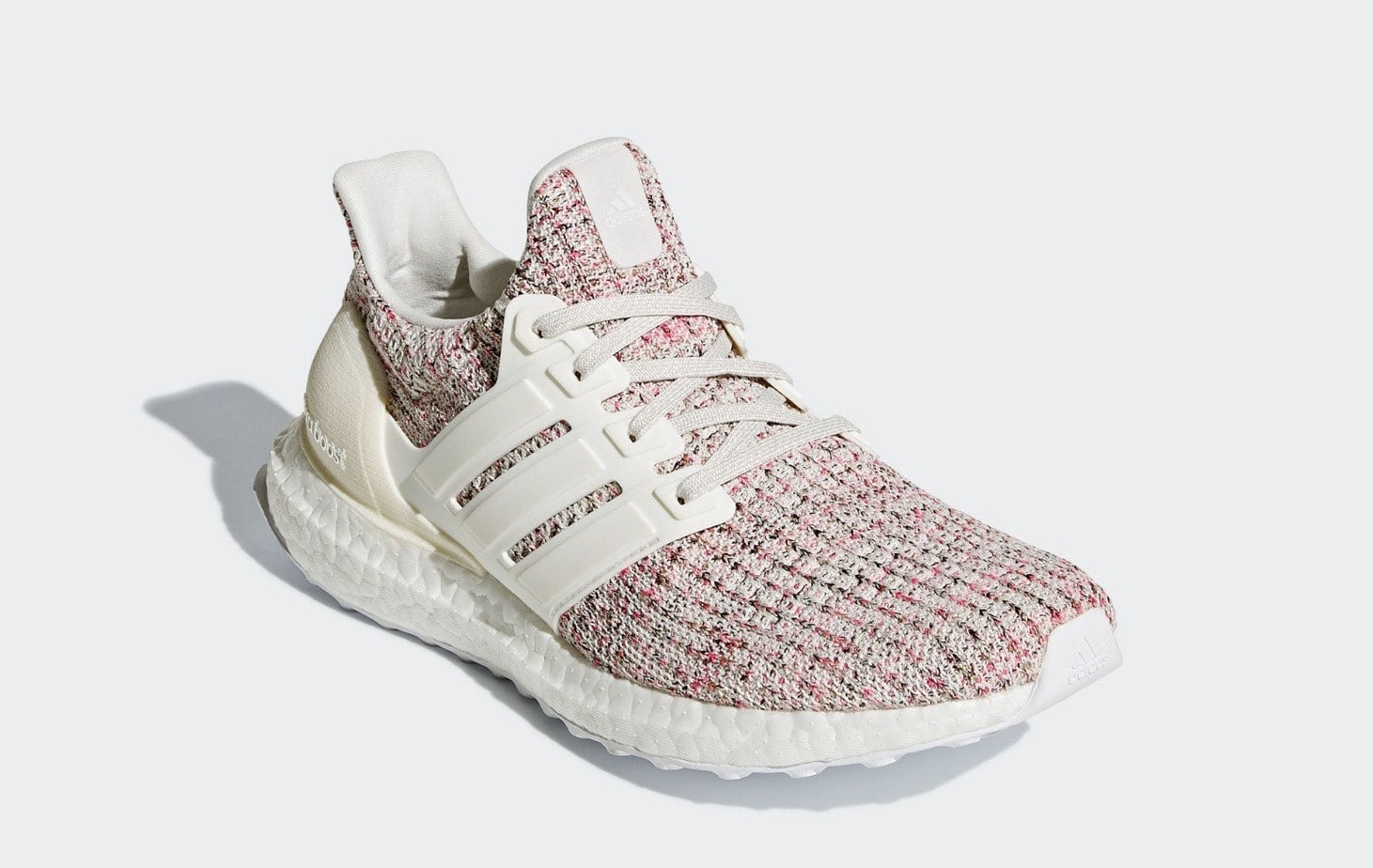 Men's Adidas Ultra Boost 4.0 White & Scarlet Red Shoes - Image 3