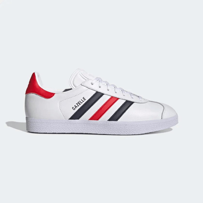 Men's Adidas x Gucci Gazelle White Legend Ink Collegiate Red Shoes