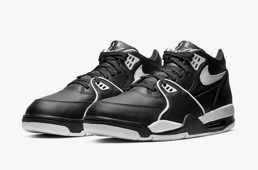 Men's Air Flight 89 Black White Shoes - Image 2