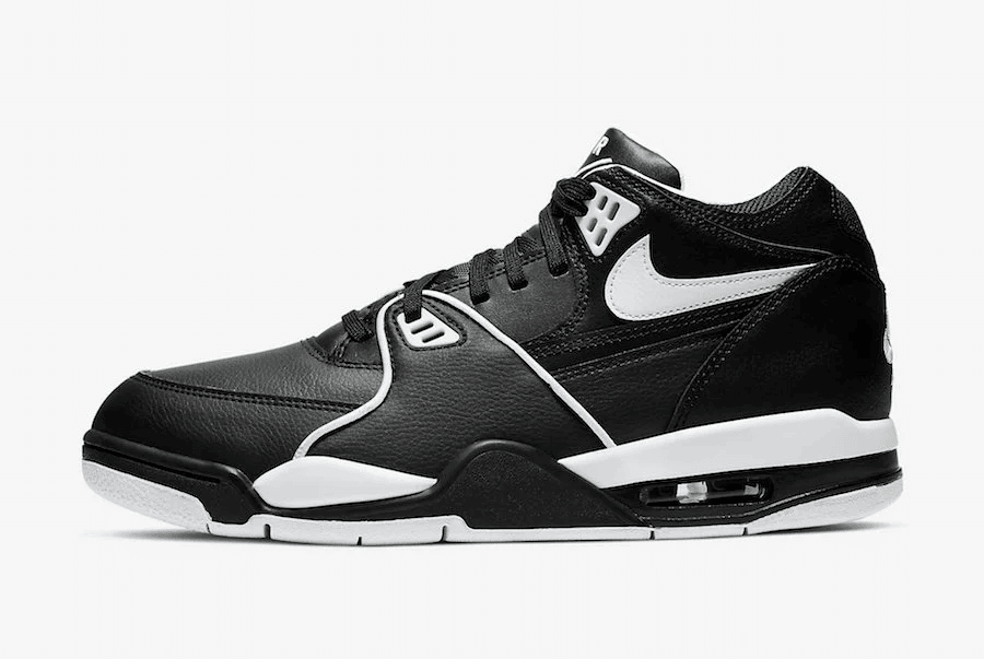 Men's Air Flight 89 Black White Shoes