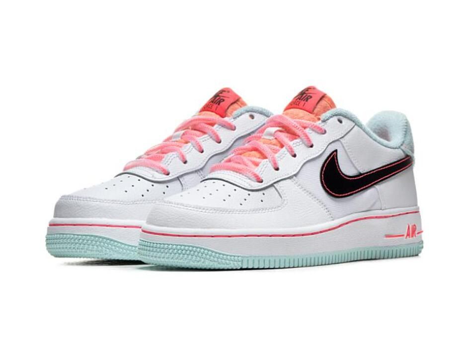 Men's Air Force 1 '07 LV8 GS White Atomic Pink Shoes - Image 2