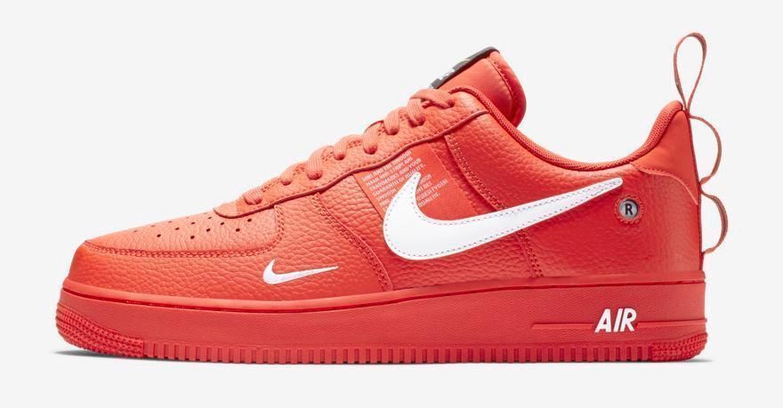 Men's Air Force 1 '07 LV8 Utility Low Red Shoes
